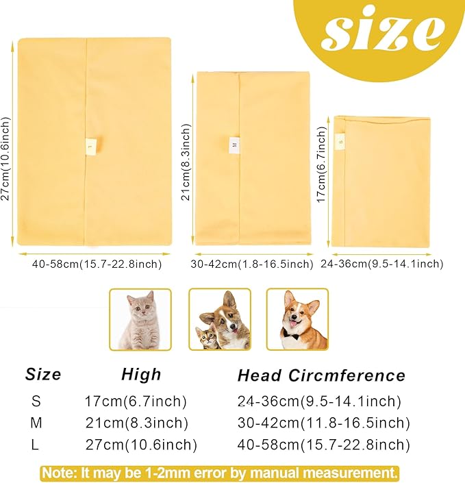 Dog Quiet Ear Covers for Ear Protection, Calming Dog Ear Muffs for Cats Dogs, Dog Hoodie for Noise Protection, Soft Warm Ear Muff for Dog Grooming Bathing