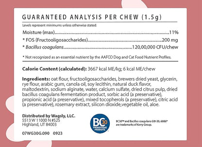PRO – Daily Probiotic for Dogs Digestive Health - Bacillus Coagulans, Digestive Enzymes, Immune Support, Diarrhea & Bowel Relief, Natural Duck Flavor - 90 Count - Dog Gut Health Supplement