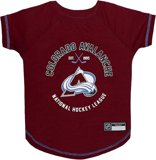 Pets First NHL Colorado Avalanche Tee Shirt for Dogs & Cats, Medium. - are You A Hockey Fan? Let Your Pet Be an NHL Fan Too!