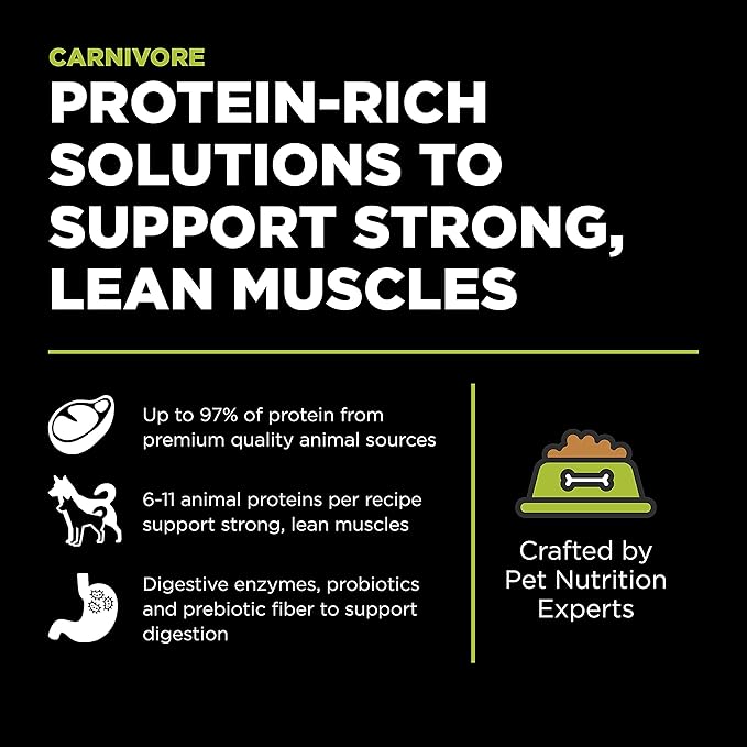GO! SOLUTIONS Carnivore Grain Free Dog Food for Puppies, 3.5 lb – Chicken, Turkey + Duck Recipe – Protein Rich Puppy Food – Complete + Balanced Nutrition for Puppies