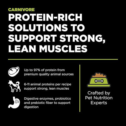 GO! SOLUTIONS Carnivore Grain Free Dog Food for Puppies, 3.5 lb – Chicken, Turkey + Duck Recipe – Protein Rich Puppy Food – Complete + Balanced Nutrition for Puppies
