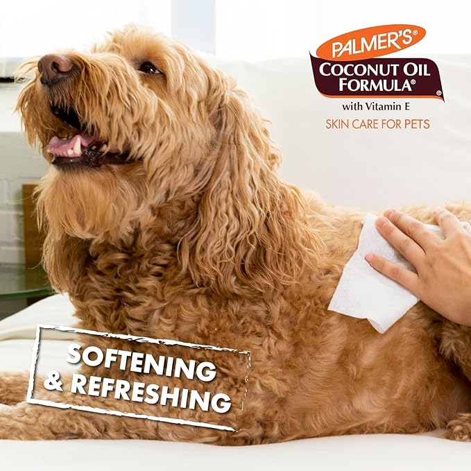 Palmer's for Pets Cocoa Butter Refreshing Dog Wipes, 100 Ct | Cocoa Butter Wipes for Dogs | Paraben & Phthalate Free Dog Grooming Wipes for Dogs, Palmers Dog Bath Wipes