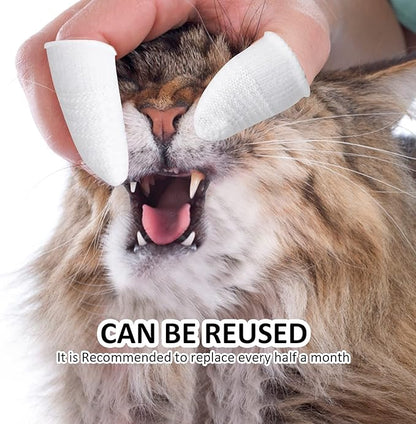 Dog Toothbrush Cat Toothbrush Fingers Toothbrushs for Dog Cat 8 Pack Dog Tooth Brushing Kit Teeth Cleaning, Suitable for Small Pets, Cat and Dog Dental Care, 1 Set for 2 Fingers, Includes 4 Sets