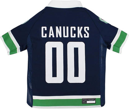 Pets First NHL Vancouver Canucks Jersey for Dogs & Cats, X-Small. - Let Your Pet be a Real NHL Fan!