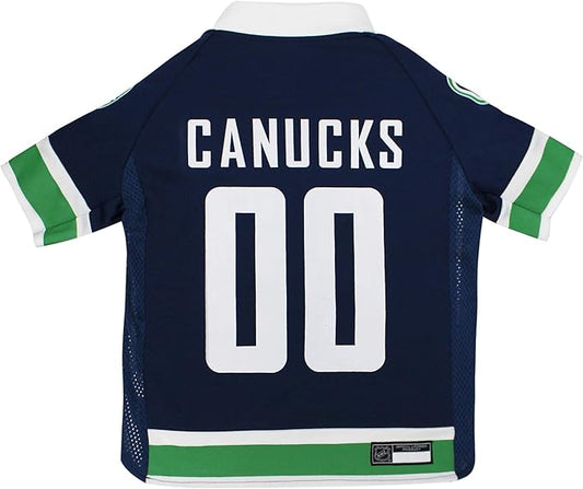 Pets First NHL Vancouver Canucks Jersey for Dogs & Cats, X-Large. - Let Your Pet Be A Real NHL Fan!