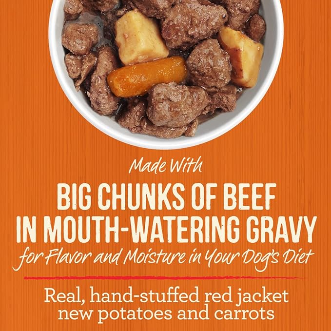 Merrick Chunky Grain Free Premium And Wholesome Canned Dog Food, Real Meat Pappy’s Pot Roast Dinner In Gravy - (Pack of 12) 12.7 oz. Cans