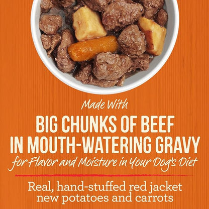 Merrick Chunky Grain Free Premium And Wholesome Canned Dog Food, Real Meat Pappy’s Pot Roast Dinner In Gravy - (Pack of 12) 12.7 oz. Cans