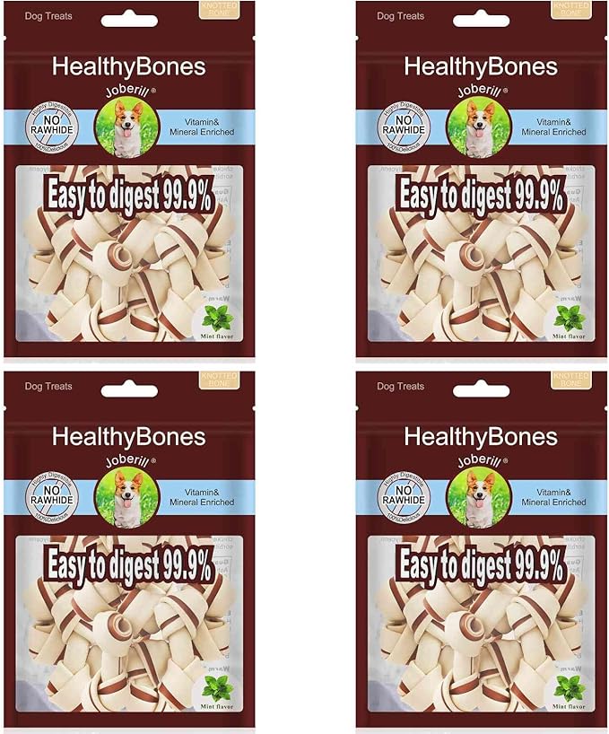UrbanX HealthyBones Beef Rawhide Free Healthy Mini Chews for Australian Shepherd Husky and Other Large Mixed Breed Dogs Great Foods for Training Rewards, 28 Count
