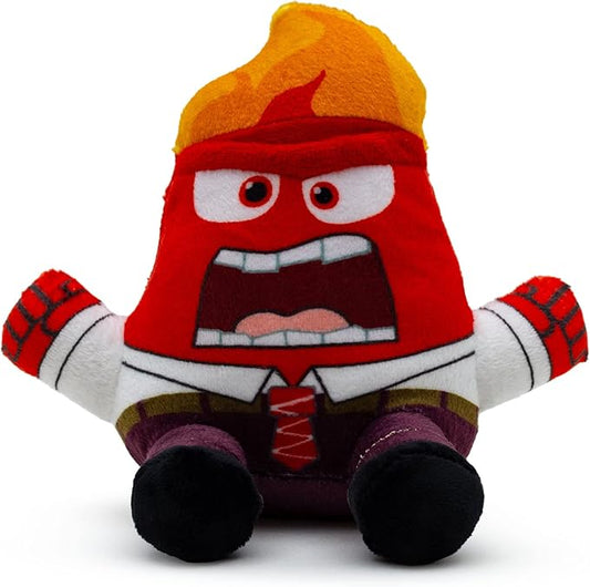 Buckle-Down Disney Dog Toy, Inside Out Anger Full Body Sitting Pose Pet Toy, Plush