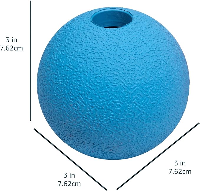 Amazon Basics Rubber Fetch Toy Dog Balls, 3-Inch, 2-Pack, Blue, Orange