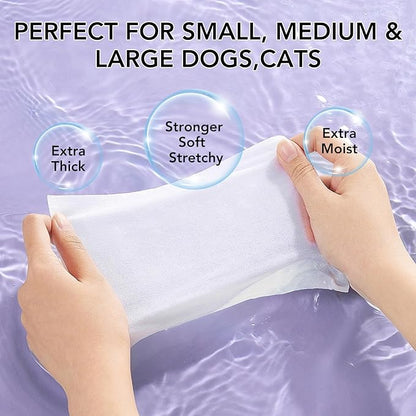 Pet Wipes 1200 Dog Wipes – 8x8 Inch Unscented Dog Paw Cleaner Wipes for Body, Ears, Face, and Skin Ultra Thick & Soft with Hypoallergenic Formula Ideal Pet Wipes for Dogs & Cats