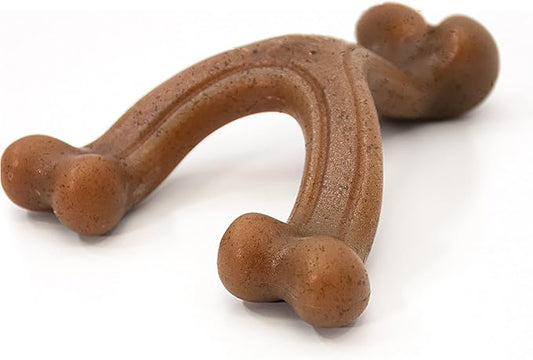 Nylabone Gourmet Style Strong Chew Wishbone Dog Chew Toy, Bacon Flavor, Large/Giant (1 Count)