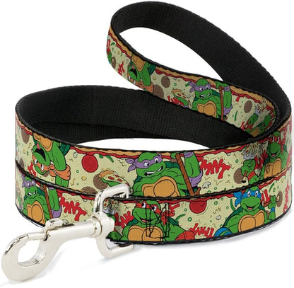 Dog Leash Classic TMNT Turtle Pizza 6 Feet Long 1.0 Inch Wide