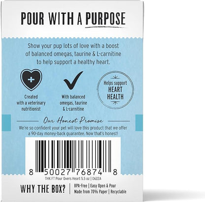 The Honest Kitchen Functional Pour Overs: Heart Health - Turkey Broth & Salmon Stew Dog Food Topper, 5.5 oz x12