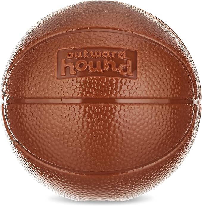 Outward Hound Sport Ballz Basketball Durable Treat-Dispensing Fetch Ball Dog Toy