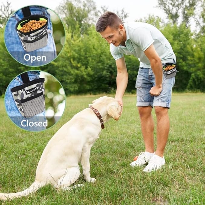 2PCS Dog Treat Pouch Portable Treat Pouch Easily Carries Pet Snack Bag Dog Training Reward Pouch Snack Bait Bag Food Snack Storage Holder for Puppy Training Walking