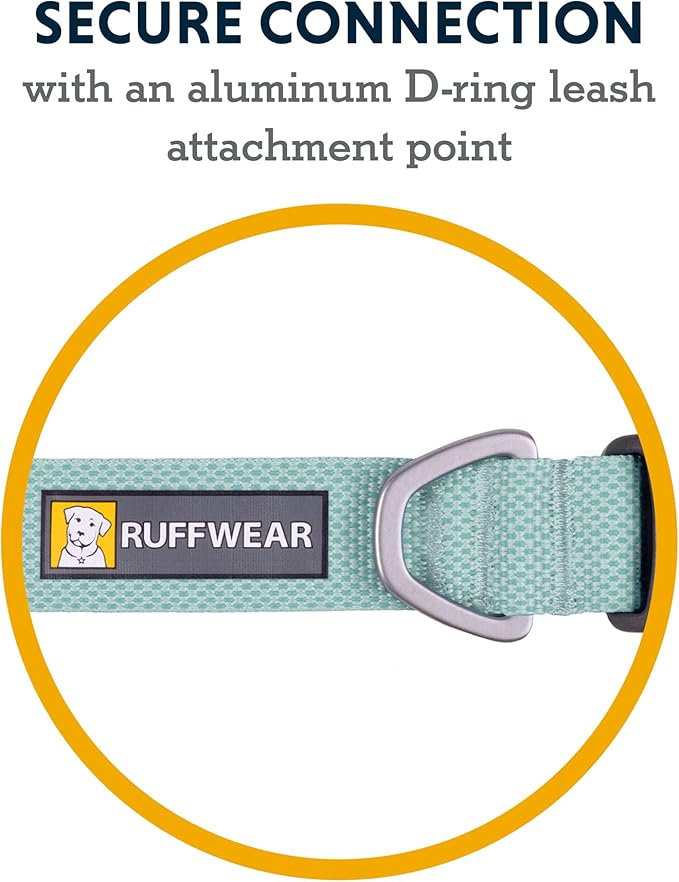 Ruffwear, Hi & Light Dog Collar, Minimal and Ultralight Collar for Everyday Walks and Runs, Sage Green, 14"-20"