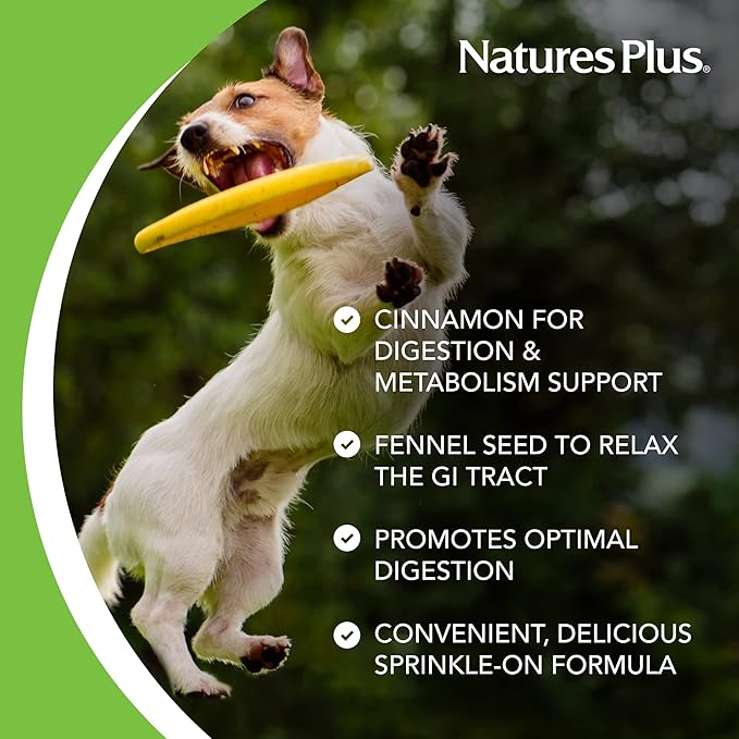 NaturesPlus FurBaby Digestive Support for Dogs - 7.4 oz - Promotes Optimal Digestion - Non-GMO - 60 Servings