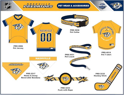 Pets First NHL Nashville Predators Leash for Dogs & Cats, Medium. - Walk Cute & Stylish! The Ultimate Hockey Fan Leash!, 4 ft Long x 0.62 in Width, PRD-3031-MD