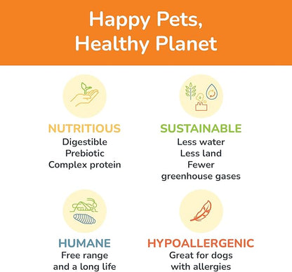 Jiminy's Chewy Cricket Dog Training Treats, Hypoallergenic, 6oz, Pumpkin & Carrot (Pack of 3)