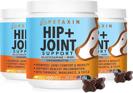 Glucosamine for Dogs - Advanced Hip and Joint Supplement for Dogs - Dog Joint Supplement for Joint Pain Relief and Mobility - Dog Glucosamine with Chondroitin, MSM, Turmeric - 360 Soft Chews