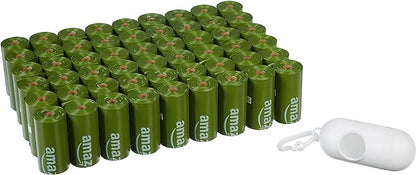 Amazon Basics Dog Poop Bag with Dispenser and Leash Clip, Unscented, 13 x 9 Inches - 810 Count (15 Bags per Roll, 54 Rolls)