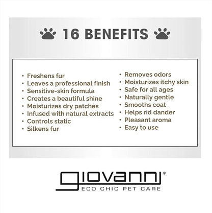 GIOVANNI Multipurpose Pet Wipes, Pack of 75 – Oatmeal & Coconut Helps Neutralizes Odors (Pack of 2)