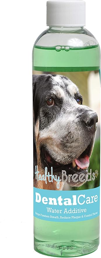 Healthy Breeds Dog Dental Care Water Additive for Bluetick Coonhound - Helps Freshen Breath, Reduce Plaque & Control Tartar - Mint Flavor - 8 oz