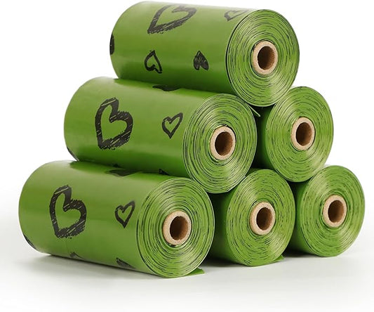 Dog Poop Bag Rolls - 540 Count Dog Waste Bags with Dispenser, Extra Thick Strong Leak proof Poop Bags for Dogs Doggy | Scented Dark Green