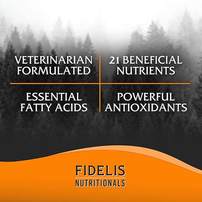 FIDELIS Dog Multivitamin Chewable (60 Vitamin Soft Chews), Made in USA, Complete Beneficial Nutrients, Vitamin & Mineral Supplement, Essential Fatty Acids, Antioxidants, Veterinarian Formulated
