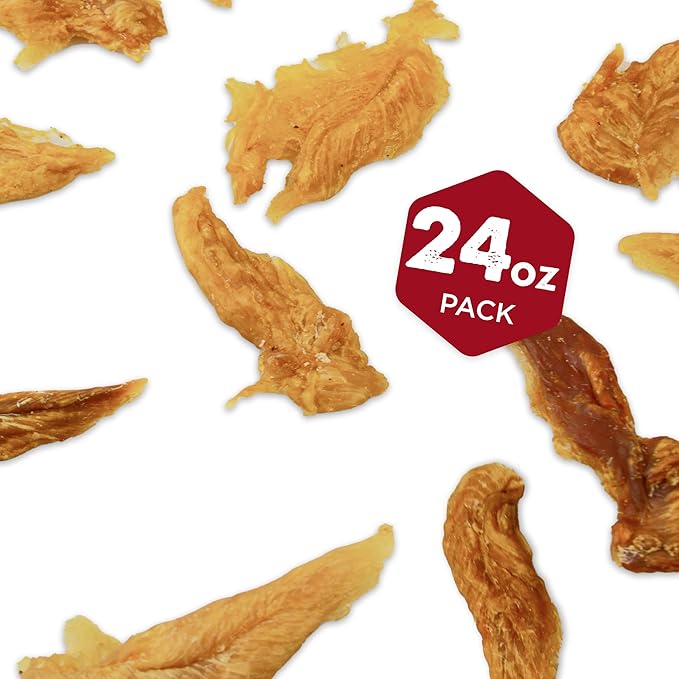 Best Bully Sticks Chicken Breast Dehydrated Dog Treats - Chicken Fillet Treats for Dogs 24 oz. - All Natural High Protein Real Chicken Premium Jerky Dog Chews - Grain Free Dog Treats