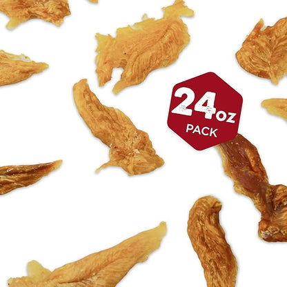 Best Bully Sticks Chicken Breast Dehydrated Dog Treats - Chicken Fillet Treats for Dogs 24 oz. - All Natural High Protein Real Chicken Premium Jerky Dog Chews - Grain Free Dog Treats