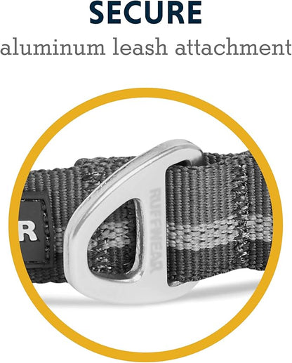 Ruffwear, Crag Dog Collar, Reflective and Comfortable Collar for Everyday Use, Granite Gray, 11"-14"
