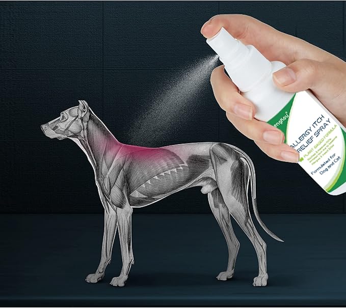 Allergy Itch Relief Spray for Cat and Dog and Cat, Relieves The Urge to Itch, Lick, and Scratch | 4 Ounces