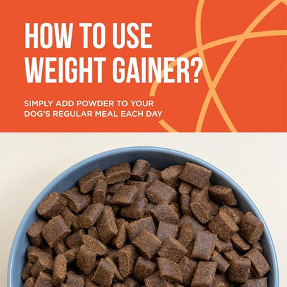 PET CARE Science 5 lbs Servings of Dog Weight Gainer - Weight Gain Supplements for Dogs - Canine and Dog Muscle Builder - Dog Protein Powder - High Calorie Dog Food Supplement