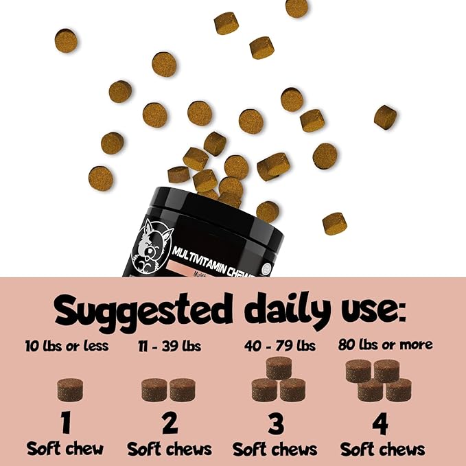 Pets - Dog Supplements & Vitamins -Dog Zinc Supplement - Pets Vitamins Supplements - Dog Vitamin B12 - Dog Multivitamin - Organic Dog Vitamins - Probiotic - Puppy Vitamins - Vitamin for Dogs