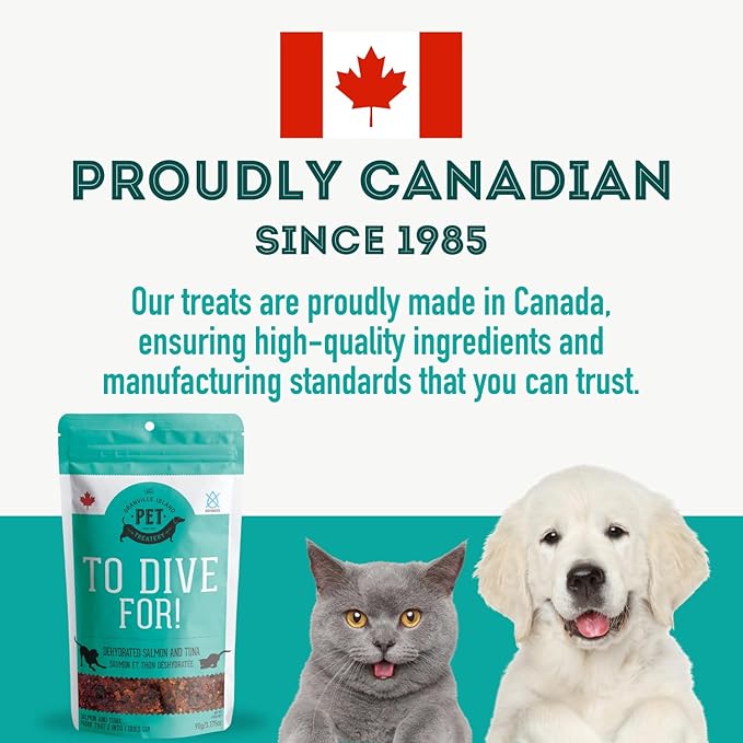 Dehydrated Protein Wild Salmon & Tuna Treat for Dogs & Cats Slowly Dehydrated Raw Single Ingredient Keep Nurtients Vitamins and Healthy Oils Made