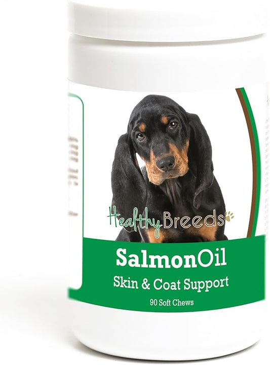 Healthy Breeds Black and Tan Coonhound Salmon Oil Soft Chews 90 Count