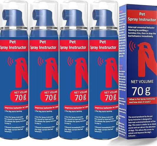 Gutes Leben Dog Instructor Spray, 70ml Spray Corrector Dog Trainer, Safe Humane & Effective Stop Barking, Jumping Up, Food Stealing, Dog Fights & Attacks, Help Stop Unnecessary Dog Behaviour (4 Pack)