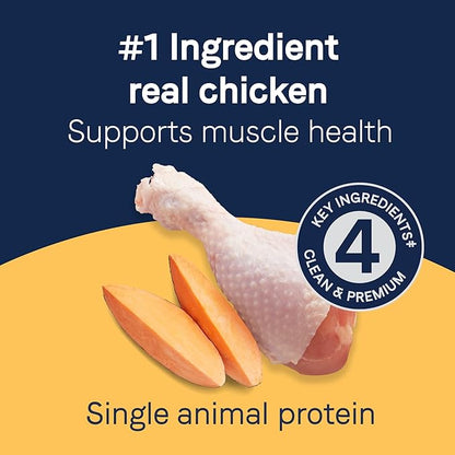 CANIDAE Pure Dog Jerky Treats, Chicken with Sweet Potato, 4 oz, Grain Free