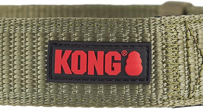 KONG Max HD Ultra Durable Neoprene Padded Dog Collar (Medium, Green)