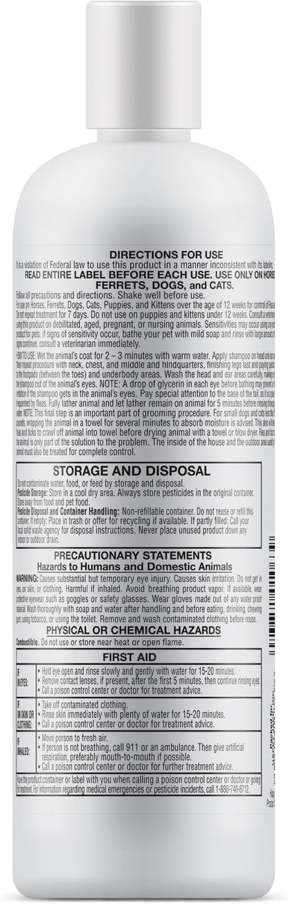 Happy Jack Paracide Flea & Tick Shampoo for Dogs, Dog Flea and Tick Treatment, Flea and Tick Prevention for Cats, 8 oz