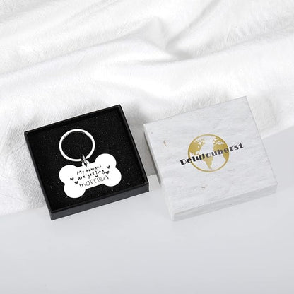 Funny Gifts for Her Bride to Be Bridal Shower Wedding Gifts for Couple Dog Mom Gift for Women Getting Married Engagement Valentine Gifts Dog Tags Pet Accessories for Pets Dog Lovers Owner Bride to be