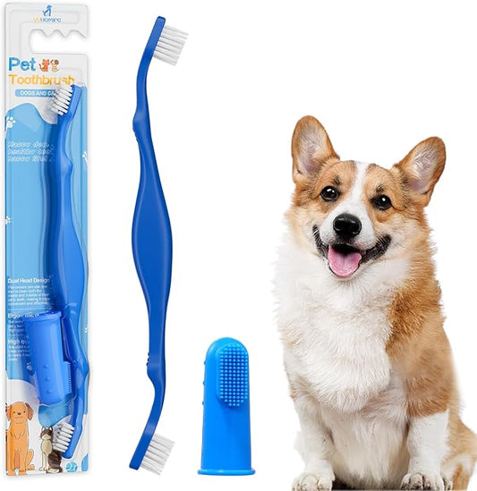 Comfort Grip Canine Toothbrush for Medium Dogs - Ergonomically designed for easy dental care for medium-sized dogs Dog teeth cleaning - M