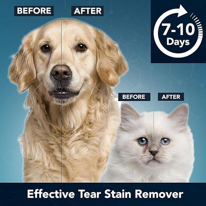 NOVEHA Nove-WiPets Ocular Hygiene Wipes for Dogs & Cats (120 Wipes), Prevents Tear Stains, Cleanses Facial Folds, Superficial Cuts & Acne