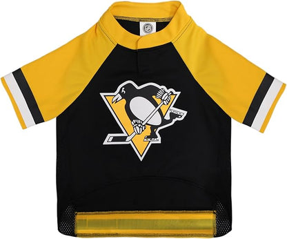 Pets First NHL Pittsburgh Penguins PEN-4006-XXLNHL Pet Jersey - Pittsburgh Penguins Dog Jersey, XX-Large. A Premium Big Jersey for Dogs & Cats to Look just Like The Real Hockey Player, Black, XX-Large