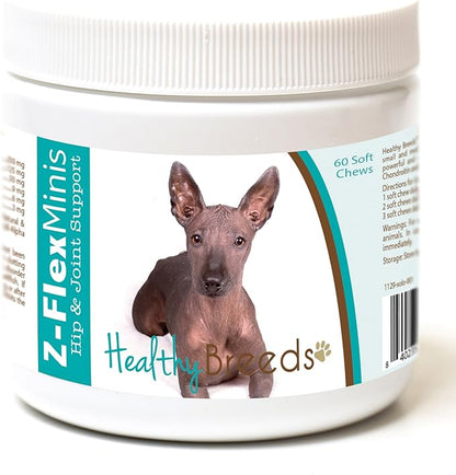 Healthy Breeds Xoloitzcuintli Z-Flex Minis Hip and Joint Support Soft Chews 60 Count
