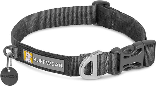Ruffwear, Front Range Dog Collar, Durable and Comfortable Collar for Everyday Use, Twilight Gray, 14"-20"