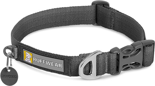 Ruffwear, Front Range Dog Collar, Durable and Comfortable Collar for Everyday Use, Twilight Gray, 11"-14"