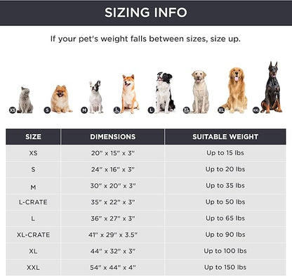 Bedsure Medium Dog Bed for Medium Dogs - Orthopedic Waterproof Dog Beds with Removable Washable Cover, Egg Crate Foam Pet Bed MatKhaki